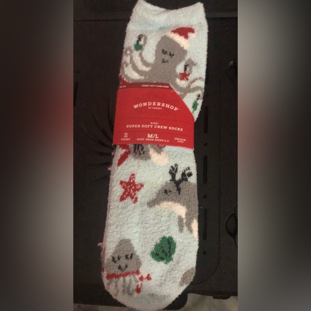 Sea creature lovers gift! wonder shop Holiday Socks with Sea Creature Motifs
